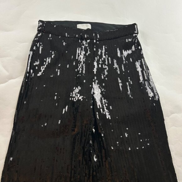 H&M Black Sequin Wide Leg Trouser 6 - Picture 2 of 6